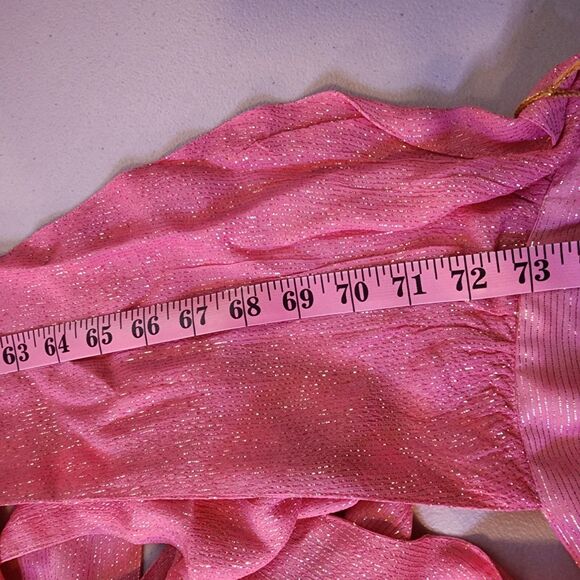 Sundress Amy Crop Top Womens XL Marbella Pink Wrap Top Criss-Cross Chest - Picture 12 of 13